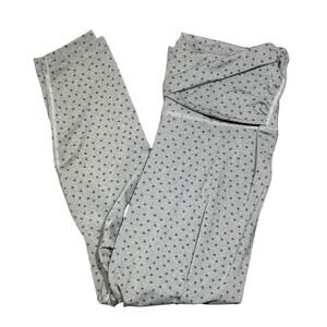 Nike Dri-FIT Leggings Women’s Large Gray Polka Dot High Rise Athletic Yoga Pants